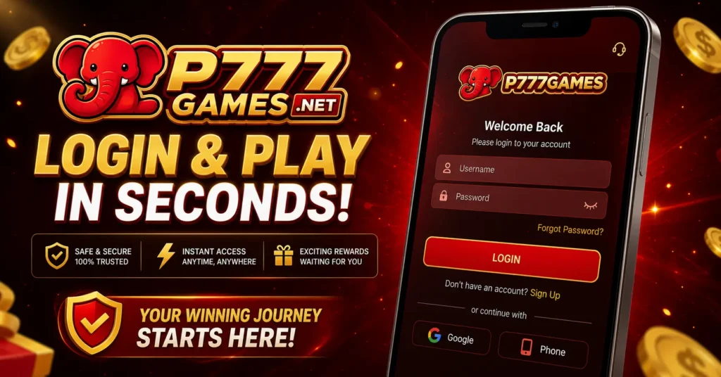 P777 Games Login Method